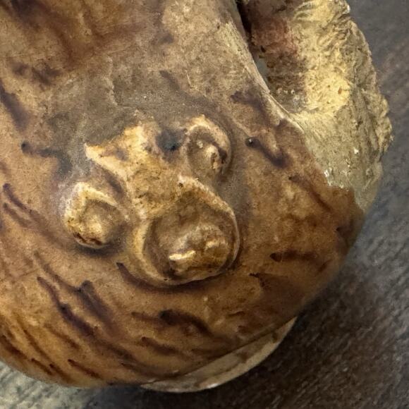 VTG Two Intricately Hand Carved Banko Ware Japanese Miniature Vase House Inside - Picture 16 of 16